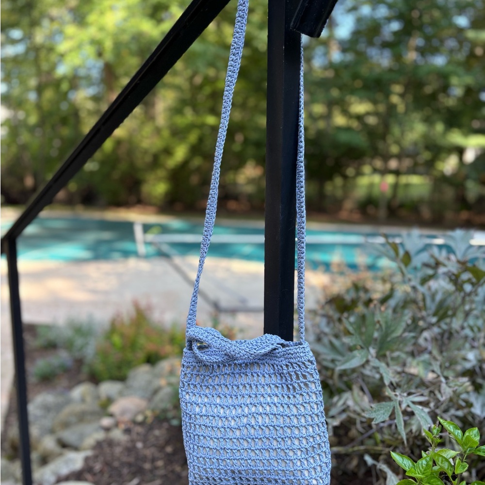 Madewell Blue Crochet Shoulder Bag